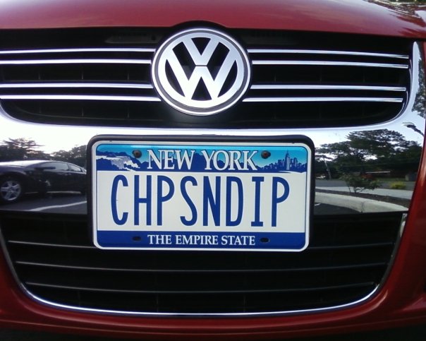 funny custom license plate from NY