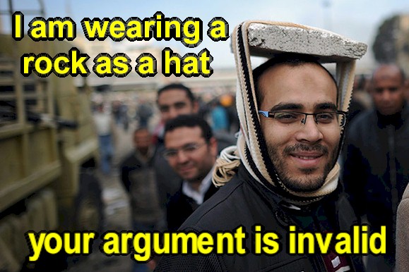 Your argument is invalid
