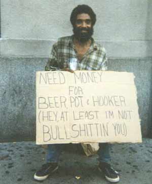 Homeless signs