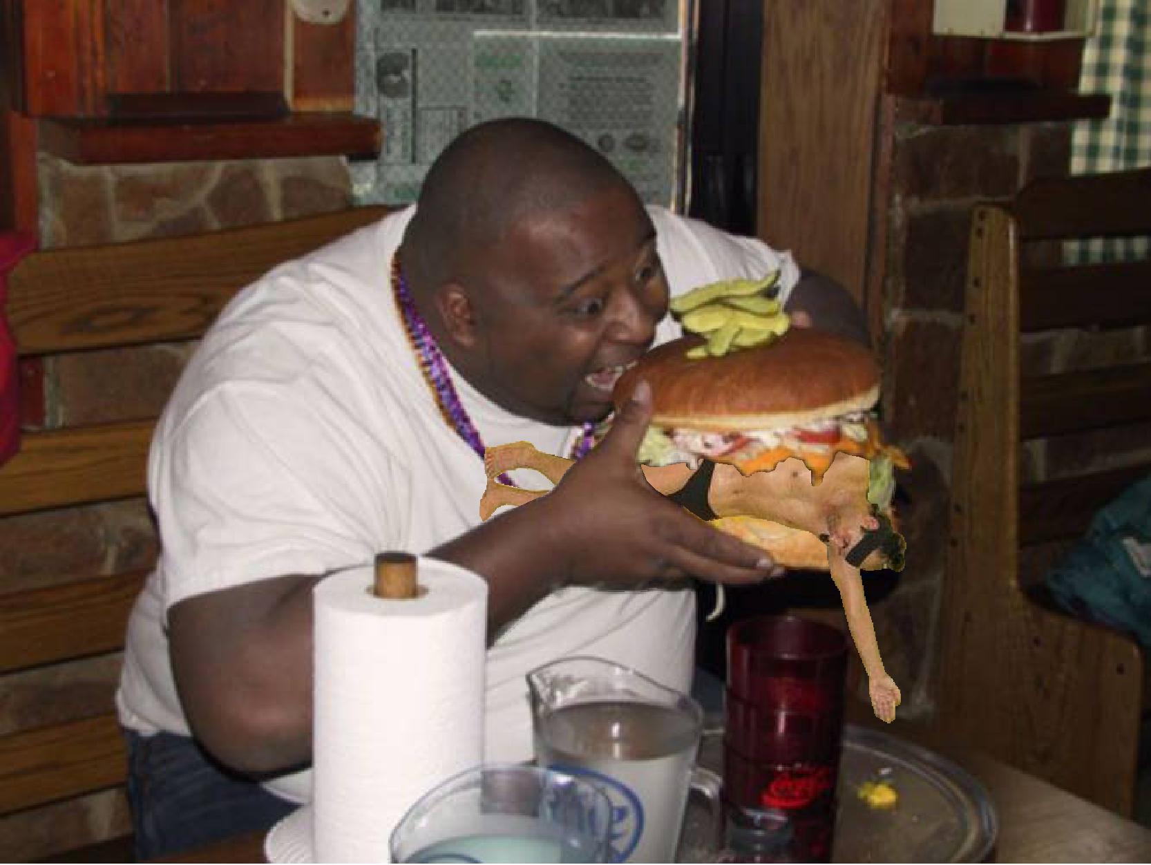 Fat black guy