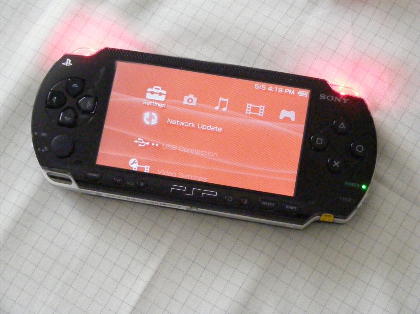 My Modded PSP, I Had A Friend Mod My Lights To My PSP