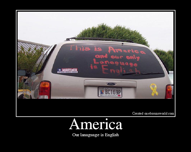 Our lanaguage is English