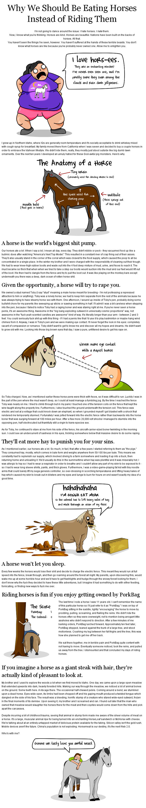 Why We Should Be Eating Horses instead of riding them