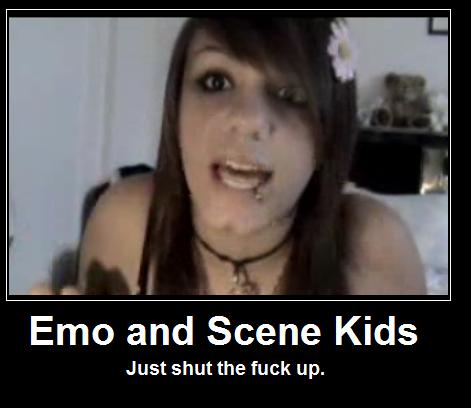 demotivational poster about the emo PMS girl from canada.