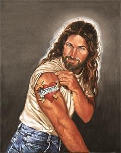 Jesus loves tats... but I'm sure there might be some awkward silences on judgement day with these