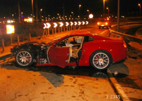 Ferrari 599 GTB crash