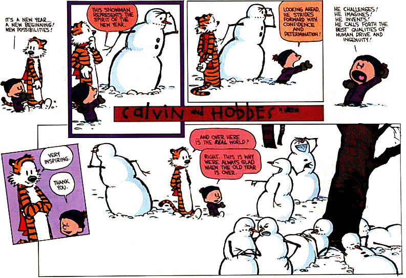 Calvin and Hobbes Snowman House of Horror