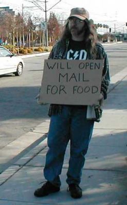 Bum Homeless Signs