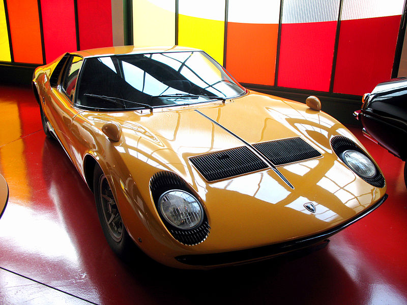 Lamborghini Miura. Only 764 were made. The engine and transmission were connected in a way that they shared the same fluid, and made for a costly repair due to the unreliable transmission.