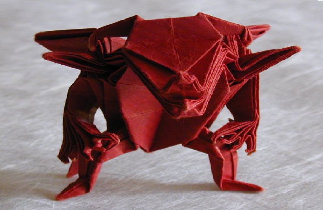 This is a cool yet a little creepy origami piece