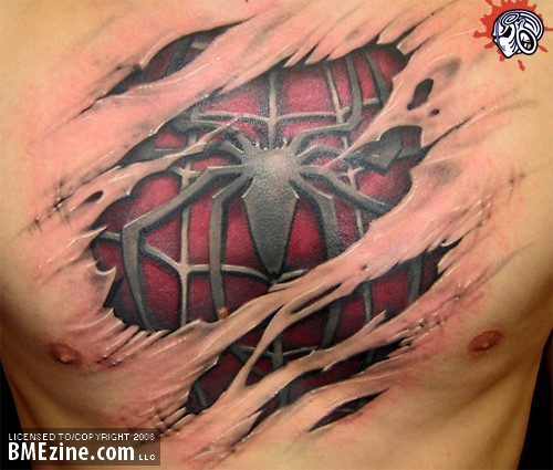 Killer Spiderman tattoo