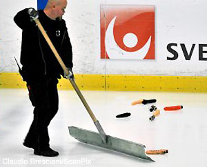 Swedish Hockey Crowd throws dildos on the ice. http://ca.sports.yahoo.com/nhl/blog/puck_daddy/post/Swedish-hockey-game-delayed-by-sex-toy-shower?urnnhl,116614