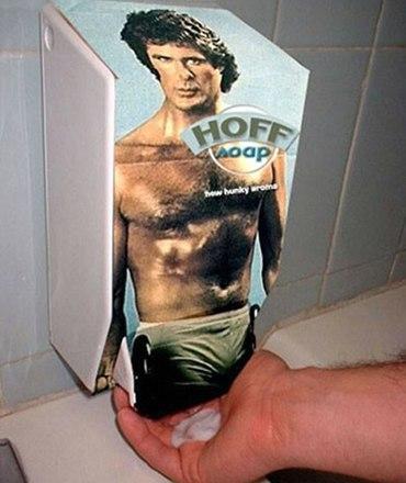 It looks like the Hoff is blowing his load in you're hands
