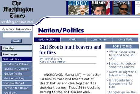 If this is what they do, I wonder what the boy scouts do for activities?