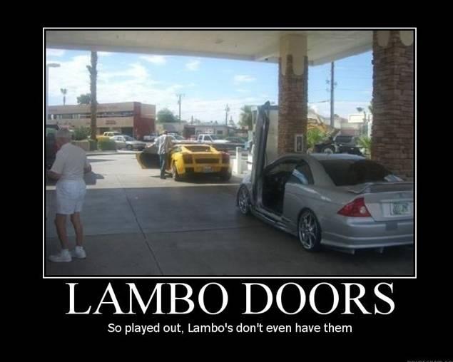 Exactly my thoughts on lambo doors.