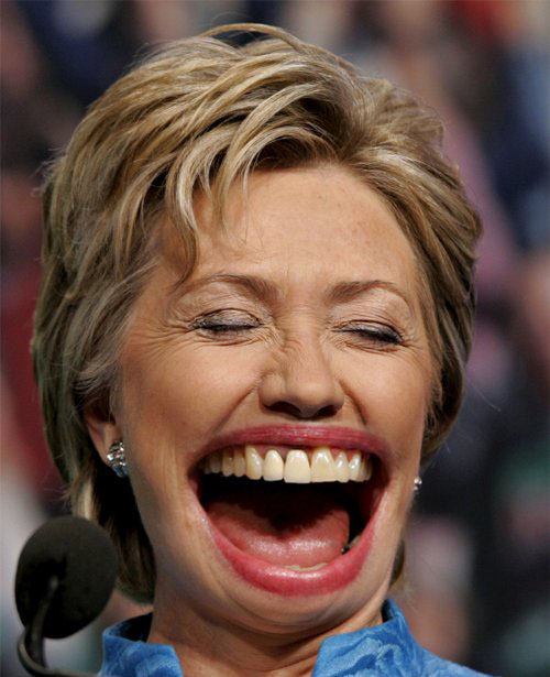 Huge Mouth on Hillary