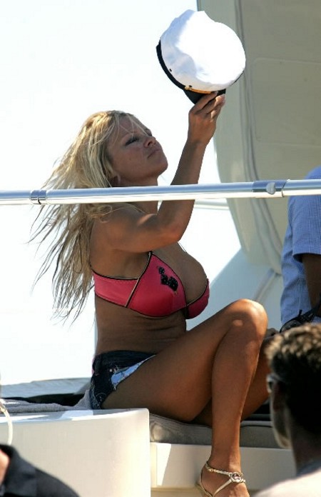 Pamela Anderson Hitting The Water