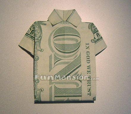 Dollar Bill Origami Tshirt