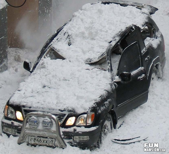 Lexus Buried In Snow