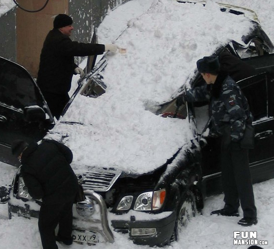 Lexus Buried In Snow