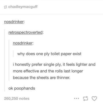 voltron tumblr post - chadleymacguff nosdrinker retrospectroverted nosdrinker why does one ply toilet paper exist i honestly prefer single ply, it feels lighter and more effective and the rolls last longer because the sheets are thinner. ok poophands 260,