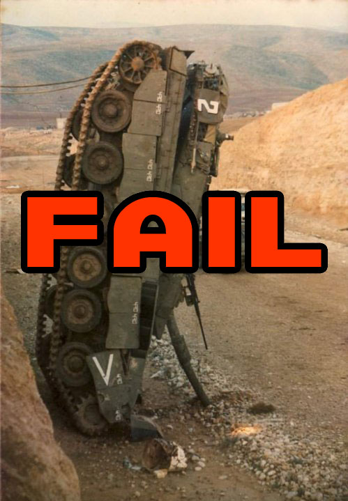 Guys Flip a Tank in Iraq