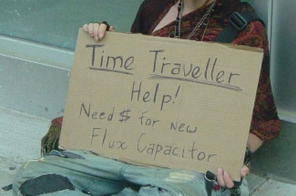 Man with sign stating Help: Need  for...........