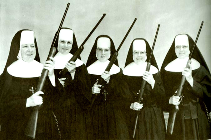 What happens when you mix kick ass nuns and high-powered rifles?THIS.