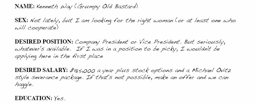 Walmart greeter applicant hired for humor