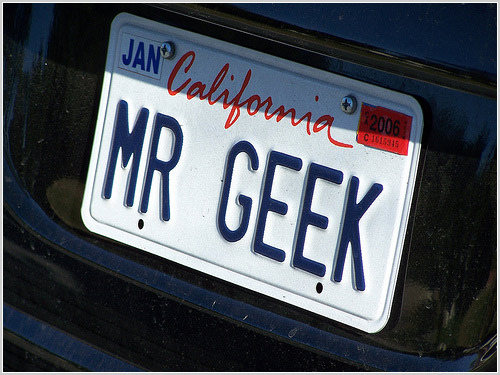 geek inspired license plates