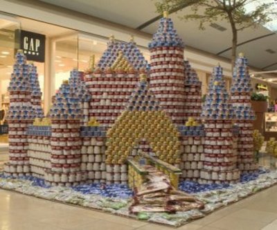 Canned food sculptures