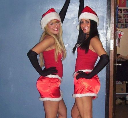 Girls in Their Best Christmas Outfits!
