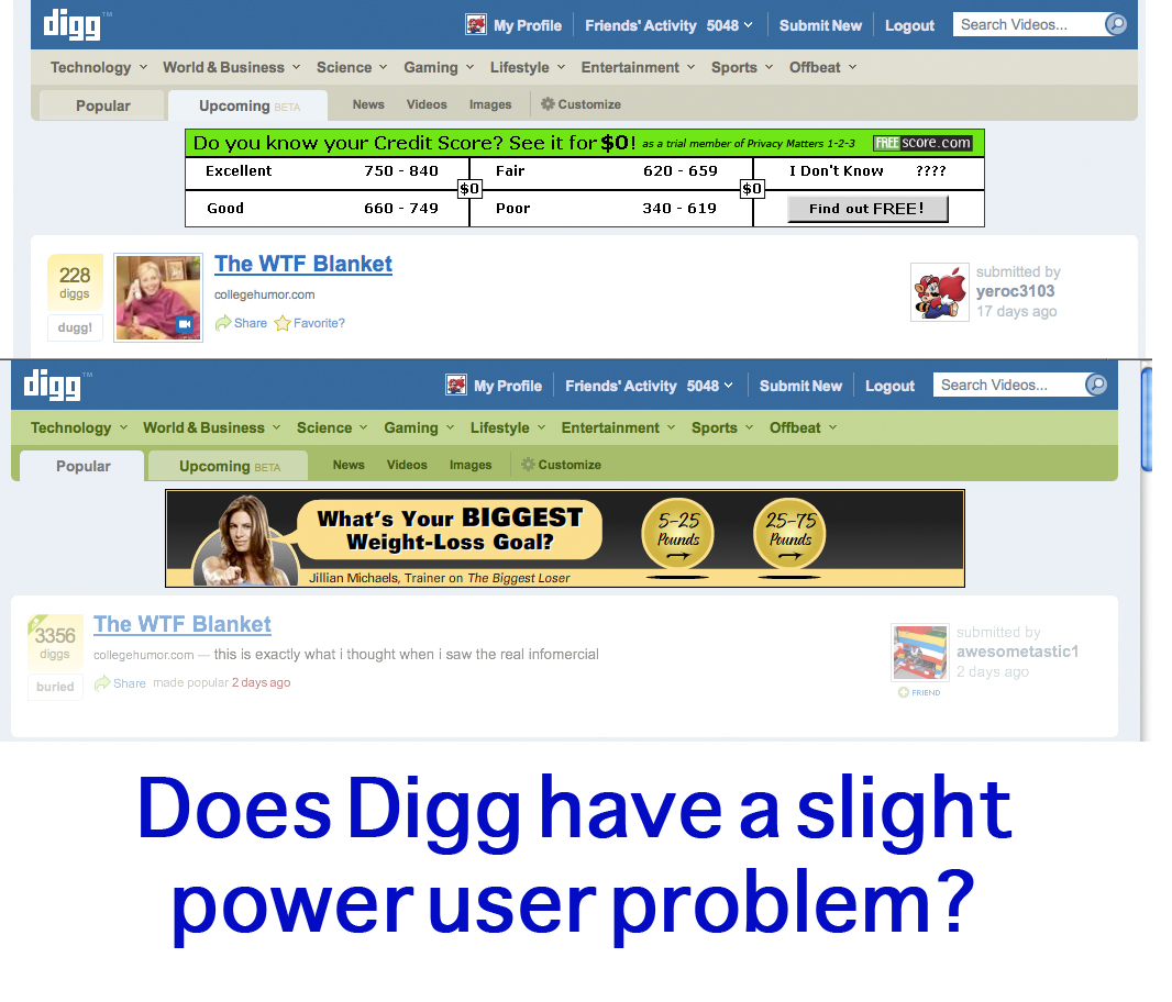 Diggs power user problem is starting to get ridicules! 