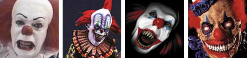 Some scary clowns