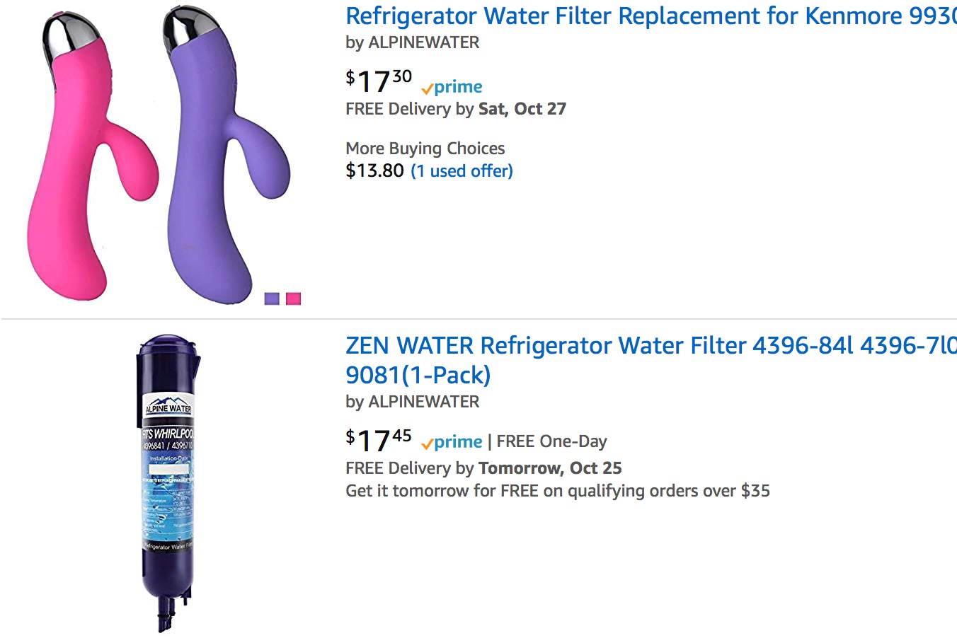 I was on Amazon looking for a water filter for my fridge. I think they put the wrong picture on one of them