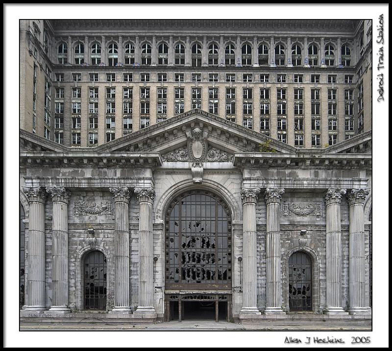 abandondoned detroit train station