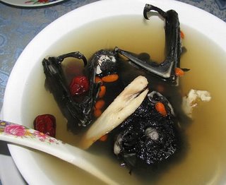 Bat Paste:Bat soup...A live bat forced into a vat of boiling milk