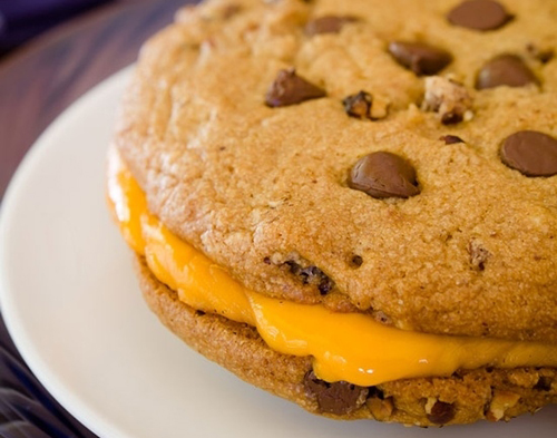 Grilled Cheese Chocolate Chip Cookie Sandwich