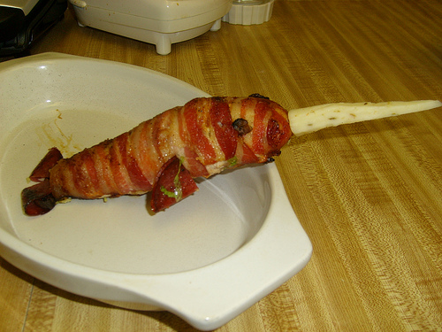 Bacon  Chicken Narwhale...not so much over the top but look how cute! I want to eat it's face.