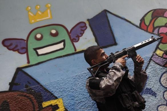 Police Battling the Cartels in Rios Mare Favela