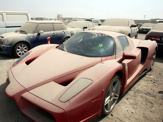 Every place in the world has to deal with littering of some kind. Dubai has a very unique problem. Streets and car parks are littered with abandoned luxury cars. Many of these have been abondoned in the airport car park. Among them a 1.6 millon dollar Ferrari Enzo. Most of these cars originally belonged to foreign investors. Investors flocked to the area because of the once booming property market. At one time Dubai was the hub of the oil economy. This was before the financial crisis.