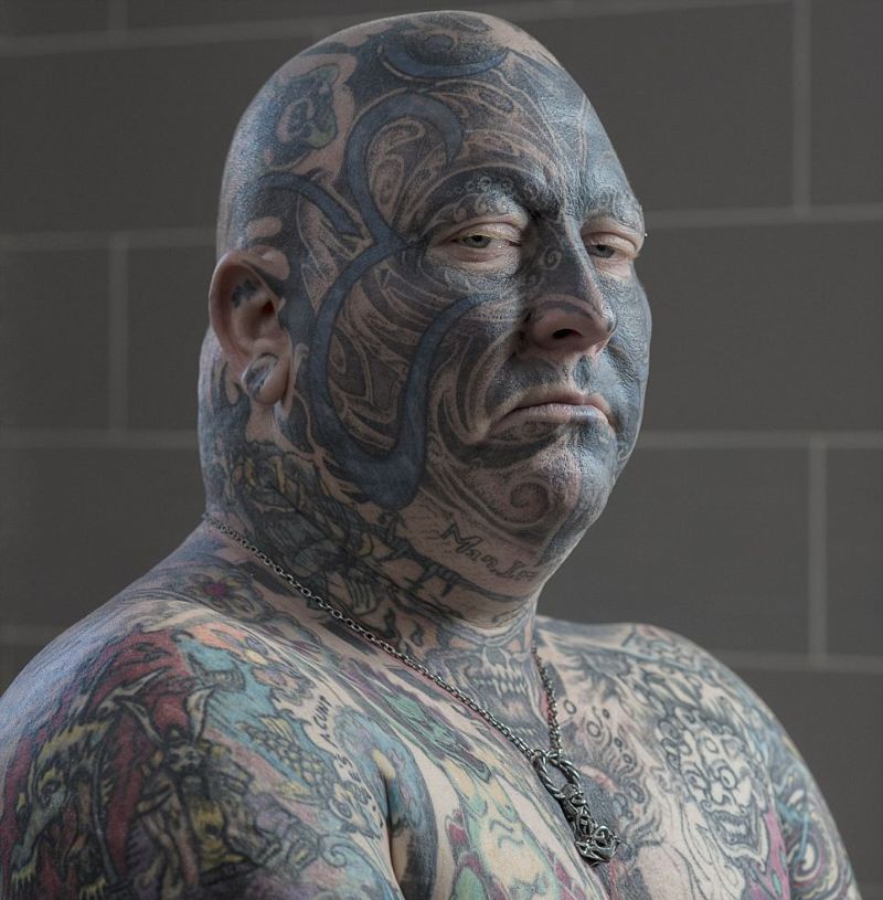 Mark Leavers Intense Collection Of Tattooed Faces