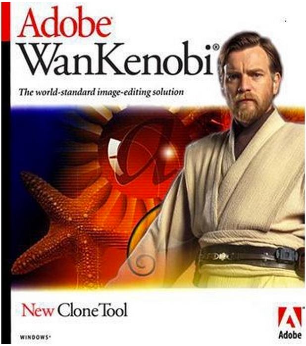 adobe wan kenobi - Adobe WanKenobi The worldstandard imageediting solution New Clone Tool Windows Adobe