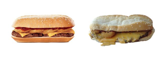 Burger Kings Extra Long BBQ Cheeseburger