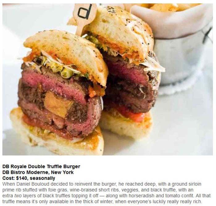 db bistro moderne miami - Db Royale Double Truffle Burger Db Bistro Moderne, New York Cost $140, seasonally When Daniel Bouloud decided to reinvent the burger, he reached deep, with a ground sirloin prime rib stuffed with foie gras, winebraised short ribs