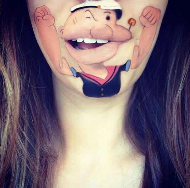Makeup Artist Transforms Her Mouth Into Cartoon Characters