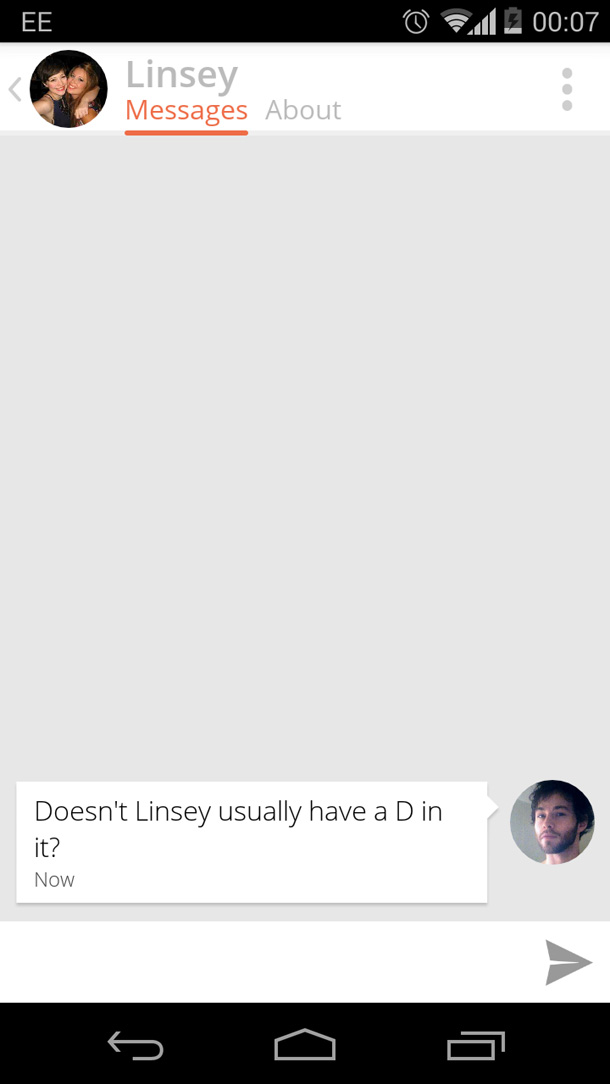 people getting owned - Ee Linsey Messages About Doesn't Linsey usually have a Din it? Now