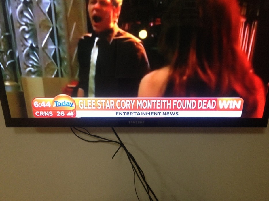 display advertising - Today Glee Star Cory Monteith Found Dead Win Crns 26 Entertainment News Samsung