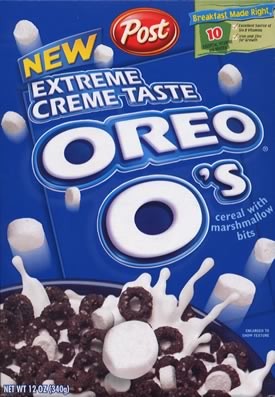 I'm not saying Oreo O's didn't taste good, but the fact that they were selling us breakfast Oreos is like distributing diabetes to the masses. "Here's your breakfast cookies and after that you can have your dessert cookies followed by your snack cookies! Hooray!"
