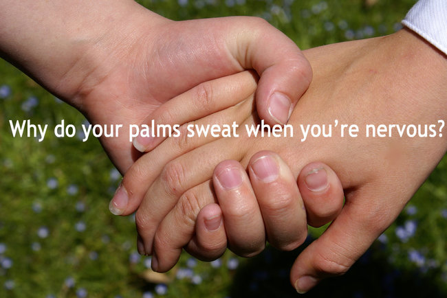 hold my hand - Why do your palms sweat when you're nervous?